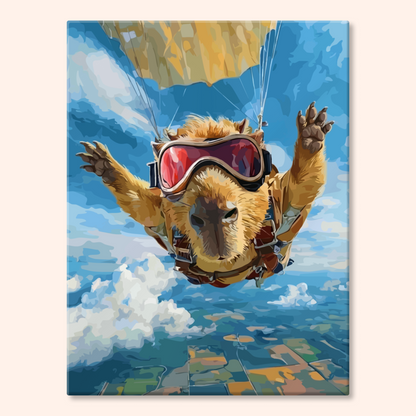 Capybara Skydiver
