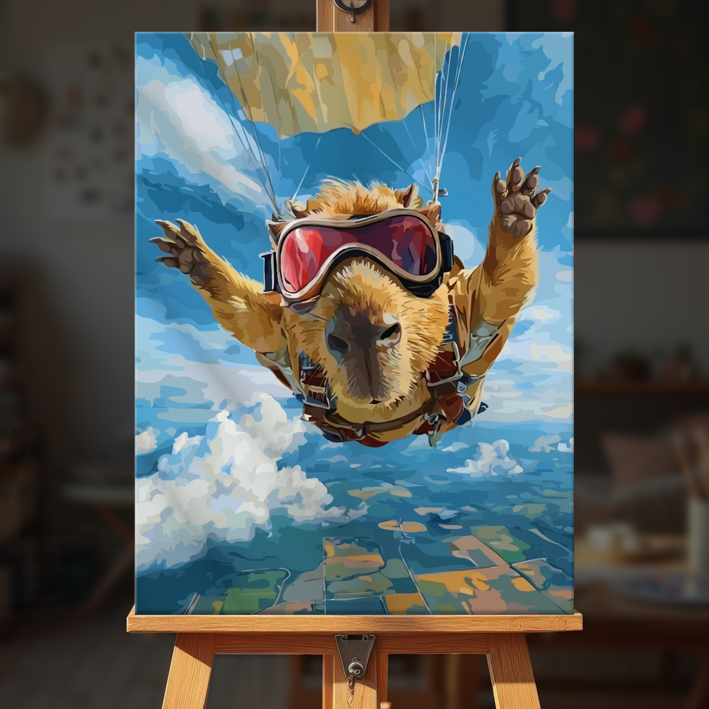 Capybara Skydiver