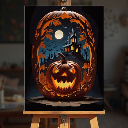 Paint by numbers - Carved Scene - MyArt