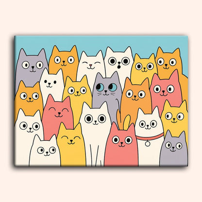 Paint by numbers - Cat Parade - MyArt