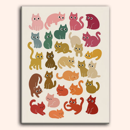 Paint by numbers - Cat Party - MyArt
