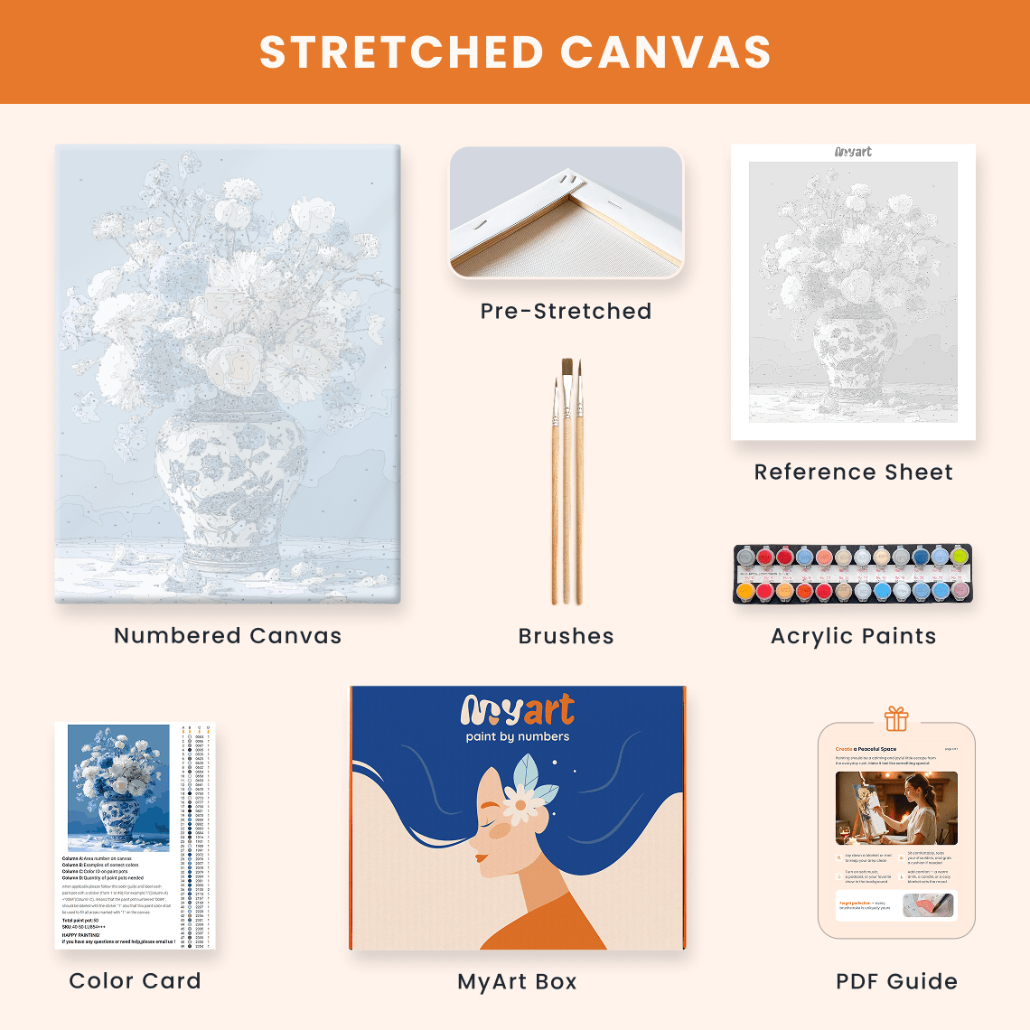 Paint by numbers - Celestial Petals - MyArt