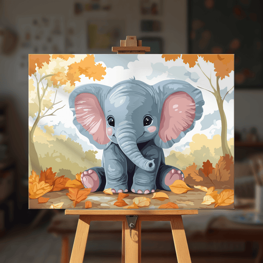 Paint by numbers - Charming Elephant - MyArt