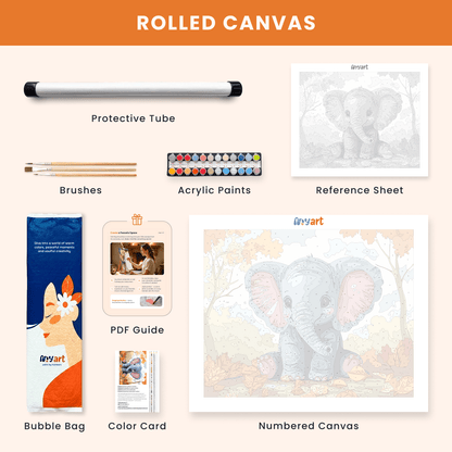 Paint by numbers - Charming Elephant - MyArt