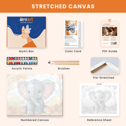 Paint by numbers - Charming Elephant - MyArt