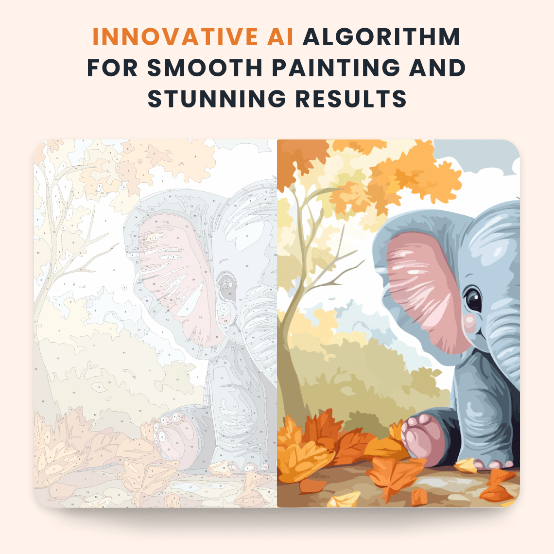 Paint by numbers - Charming Elephant - MyArt