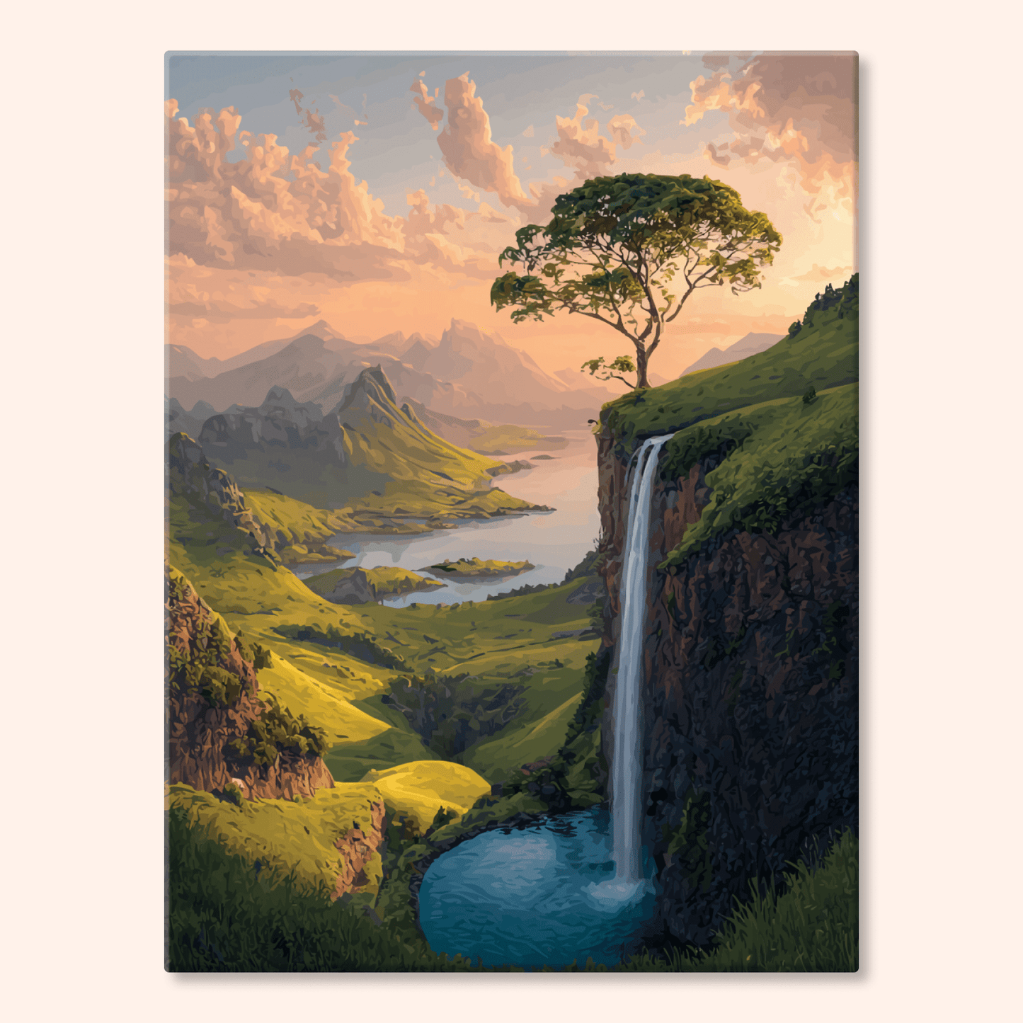 Paint by numbers - Cliff Cascade - MyArt