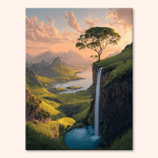 Paint by numbers - Cliff Cascade - MyArt