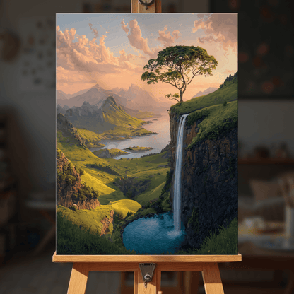 Paint by numbers - Cliff Cascade - MyArt