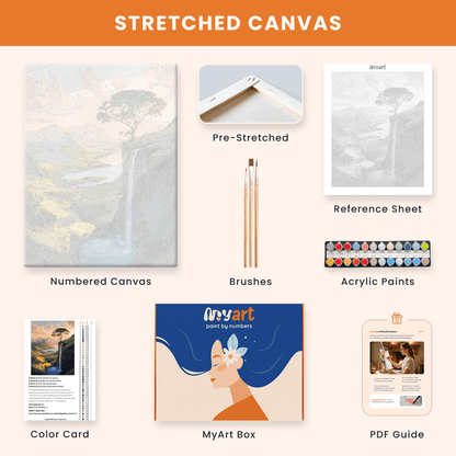 Paint by numbers - Cliff Cascade - MyArt