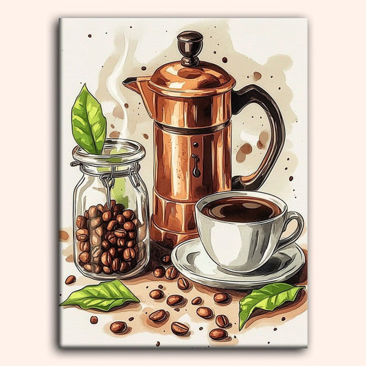 Paint by numbers - Coffee Ritual - MyArt
