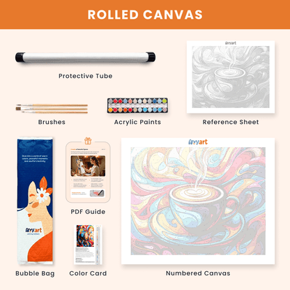 Paint by numbers - Coffee Whirl - MyArt