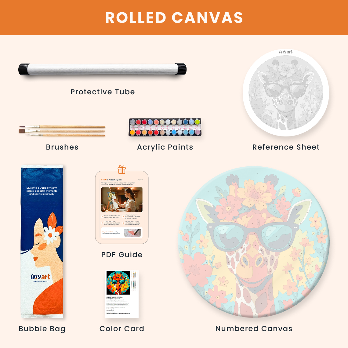 Paint by numbers - Cool Giraffe - MyArt