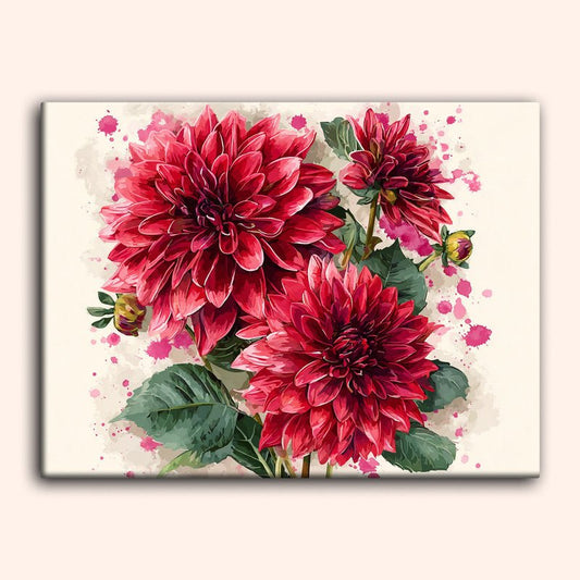 Paint by numbers - Crimson Blooms - MyArt