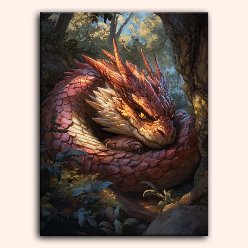 Paint by numbers - Crimson Coil - MyArt