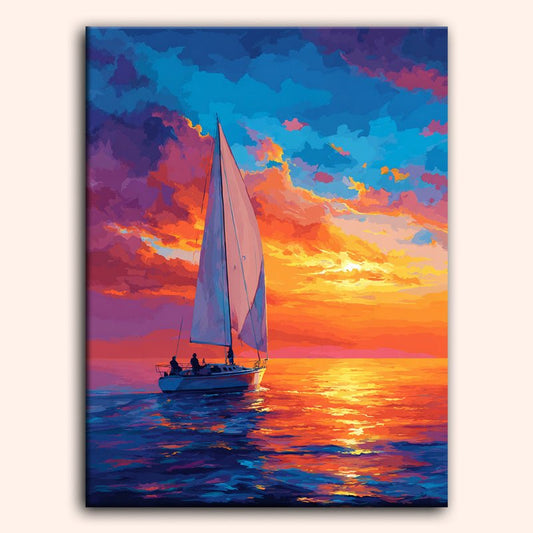 Paint by numbers - Crimson Horizon - MyArt