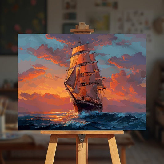 Paint by numbers - Crimson Voyage - MyArt