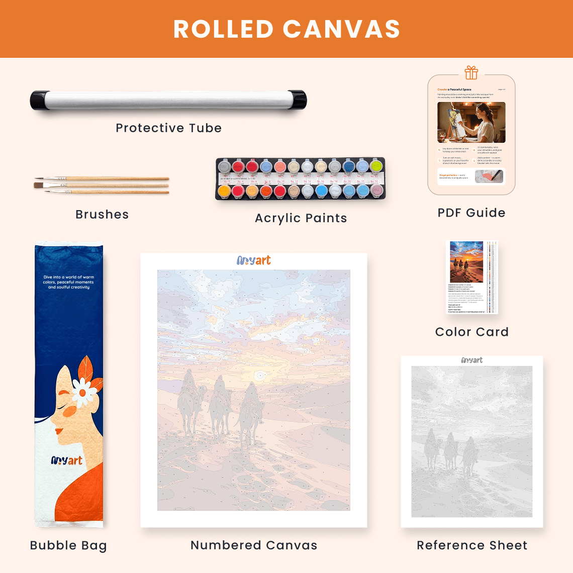 Paint by numbers - Crimson Dunes - MyArt