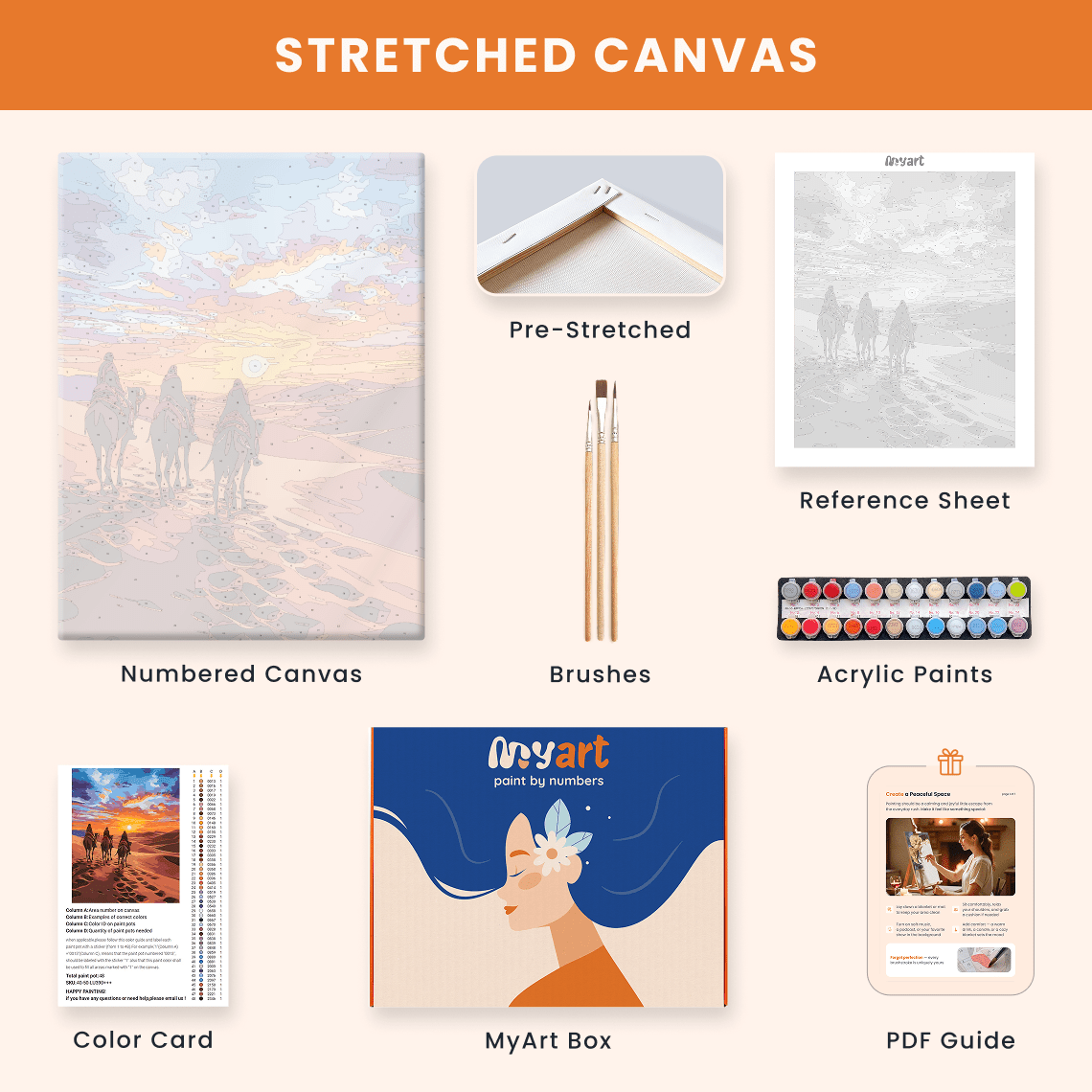 Paint by numbers - Crimson Dunes - MyArt