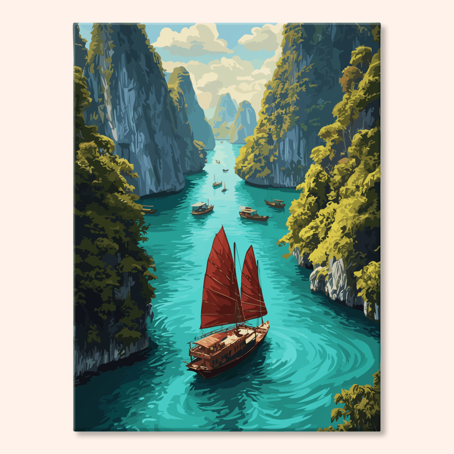 Paint by numbers - Crimson Sail - MyArt