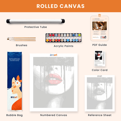 Paint by numbers - Crimson Silence - MyArt