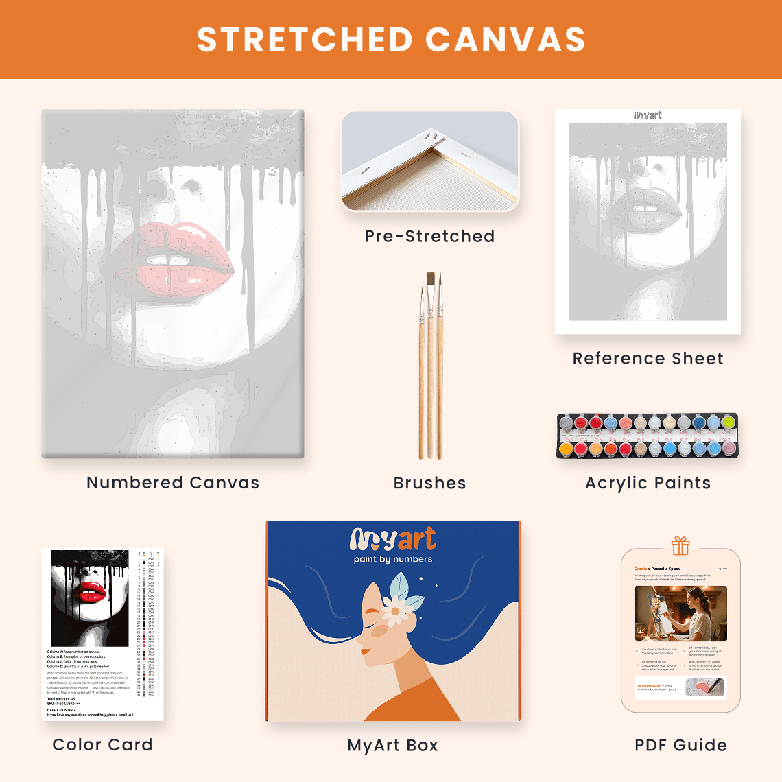 Paint by numbers - Crimson Silence - MyArt