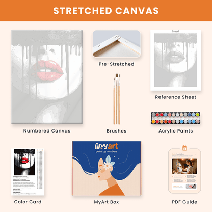 Paint by numbers - Crimson Silence - MyArt