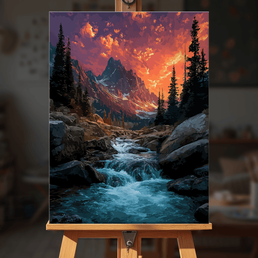 Paint by numbers - Crimson Stream - MyArt