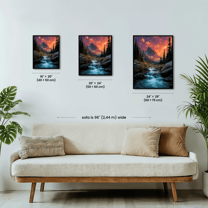 Paint by numbers - Crimson Stream - MyArt