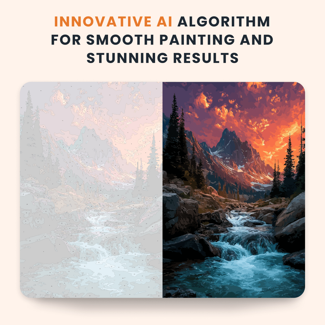 Paint by numbers - Crimson Stream - MyArt