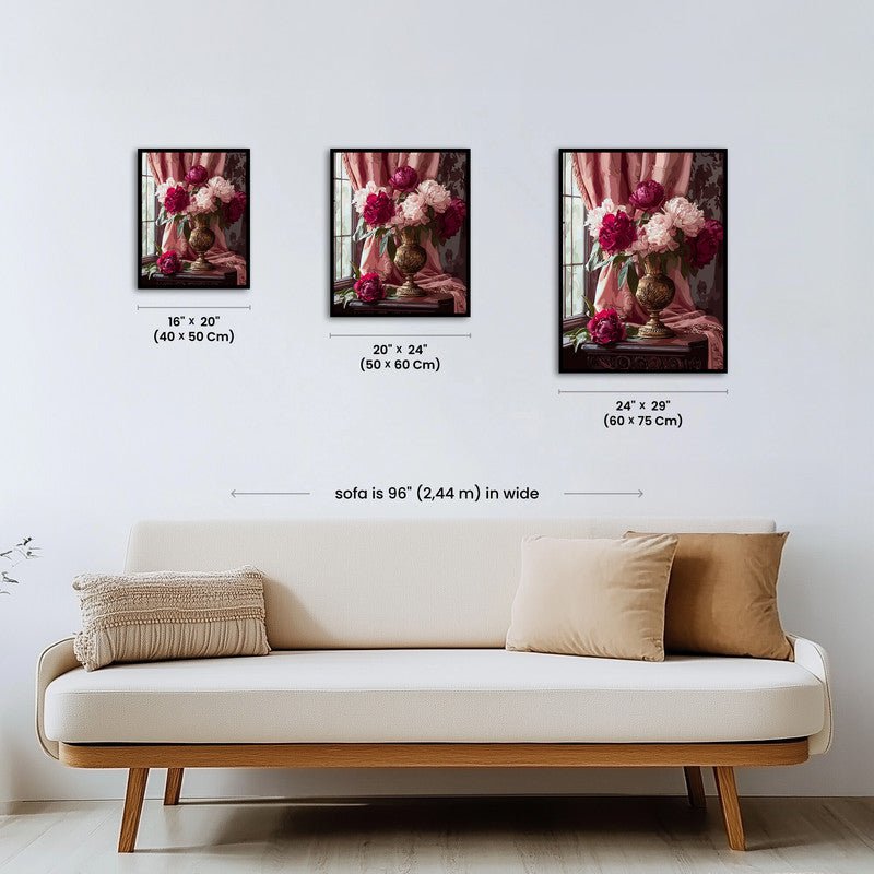 Paint by numbers - Curtain Peonies - MyArt