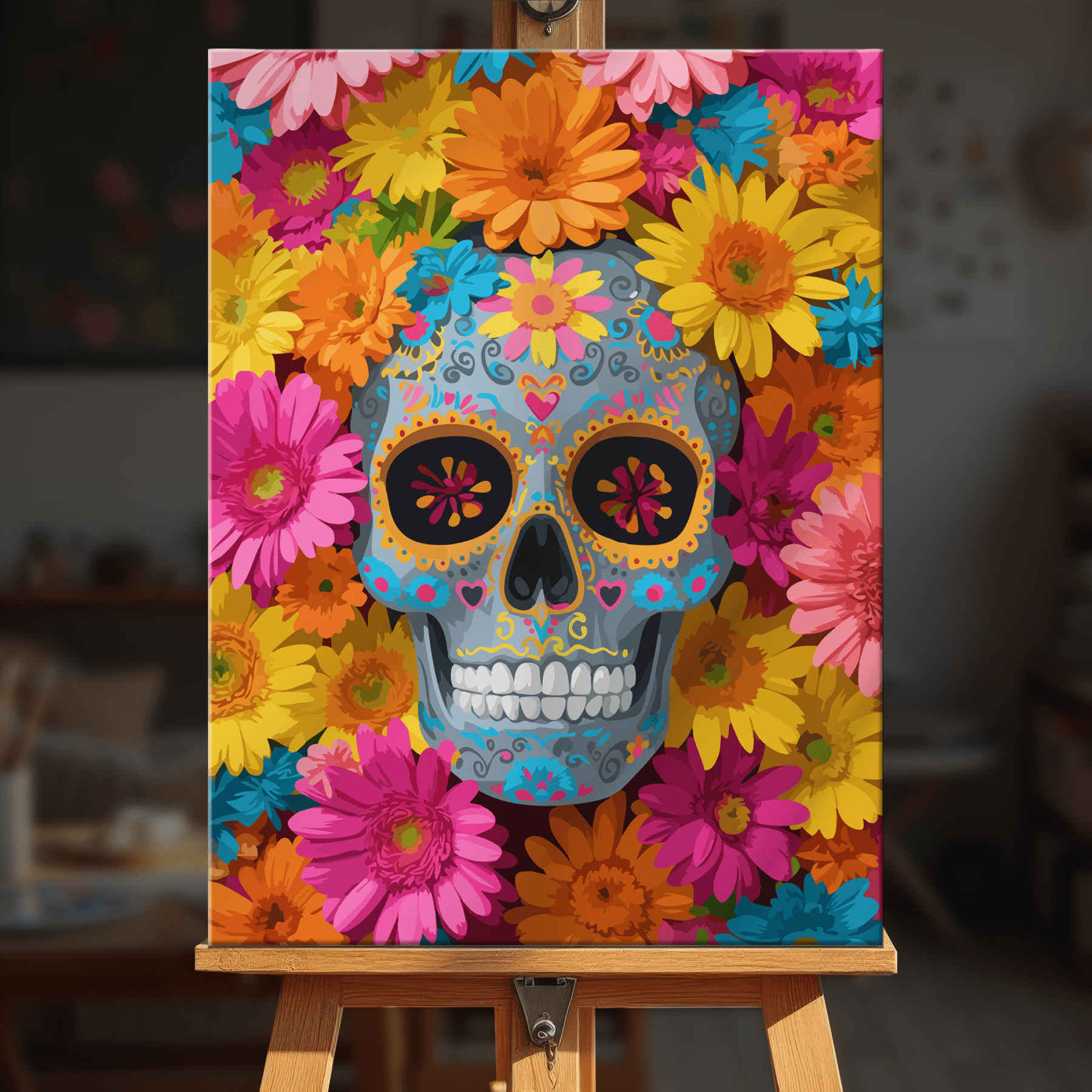 Paint by numbers - Daisy Skull - MyArt