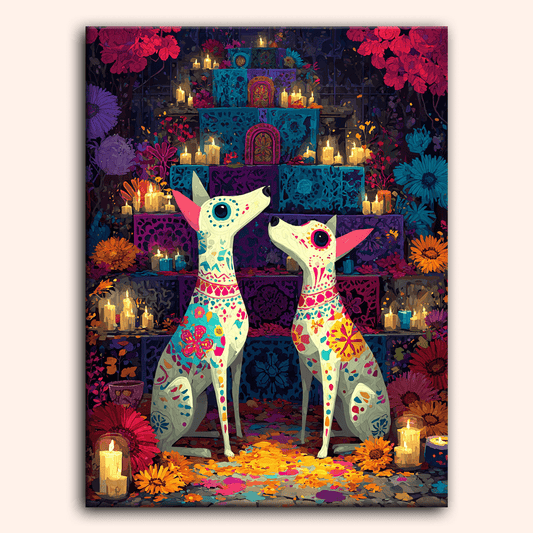 Paint by numbers - Decorated Pups - MyArt
