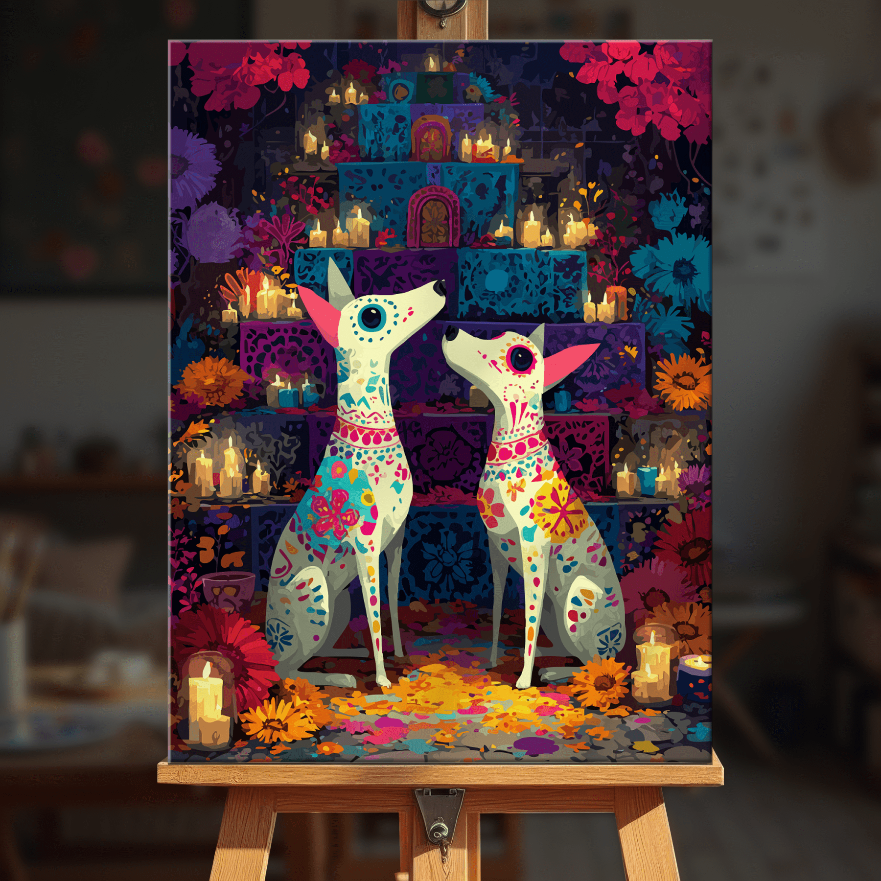 Paint by numbers - Decorated Pups - MyArt