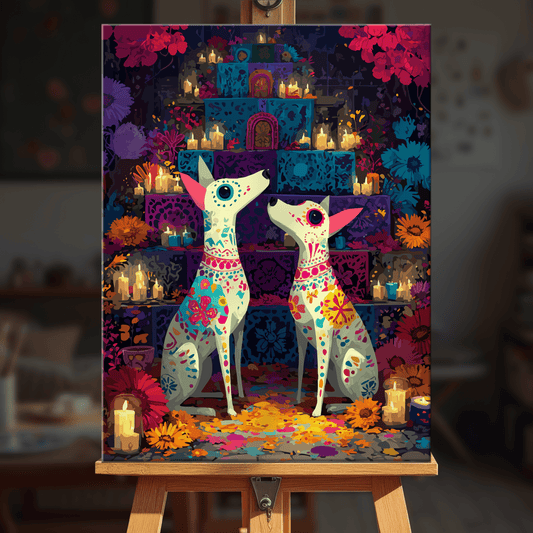 Paint by numbers - Decorated Pups - MyArt