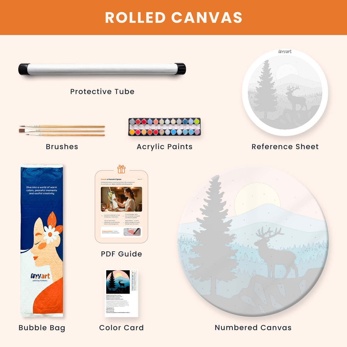 Paint by numbers - Deer Dusk - MyArt