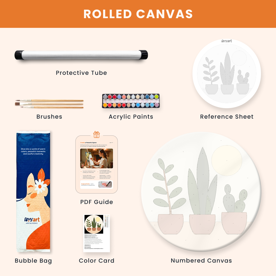 Paint by numbers - Desert Greens - MyArt