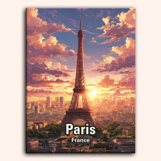 Paint by numbers - Eiffel Sunset - MyArt