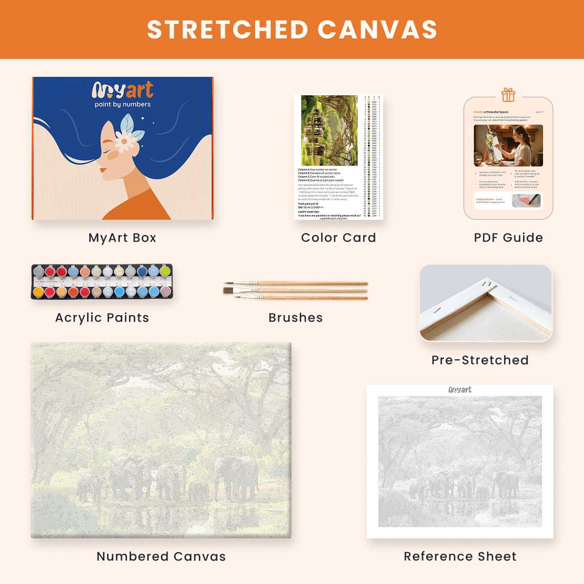 Paint by numbers - Elephant Oasis - MyArt