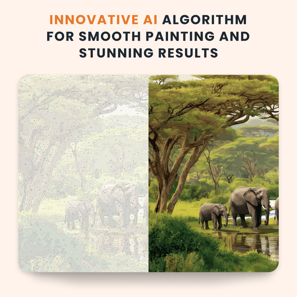 Paint by numbers - Elephant Oasis - MyArt