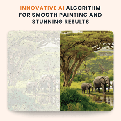 Paint by numbers - Elephant Oasis - MyArt