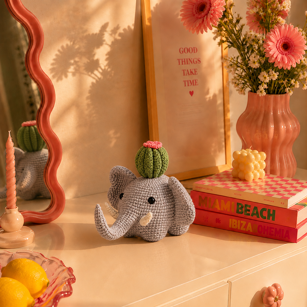 Elephant with Cactus