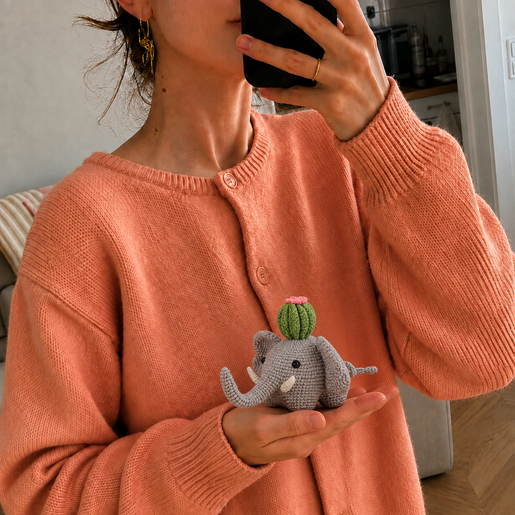 Elephant with Cactus