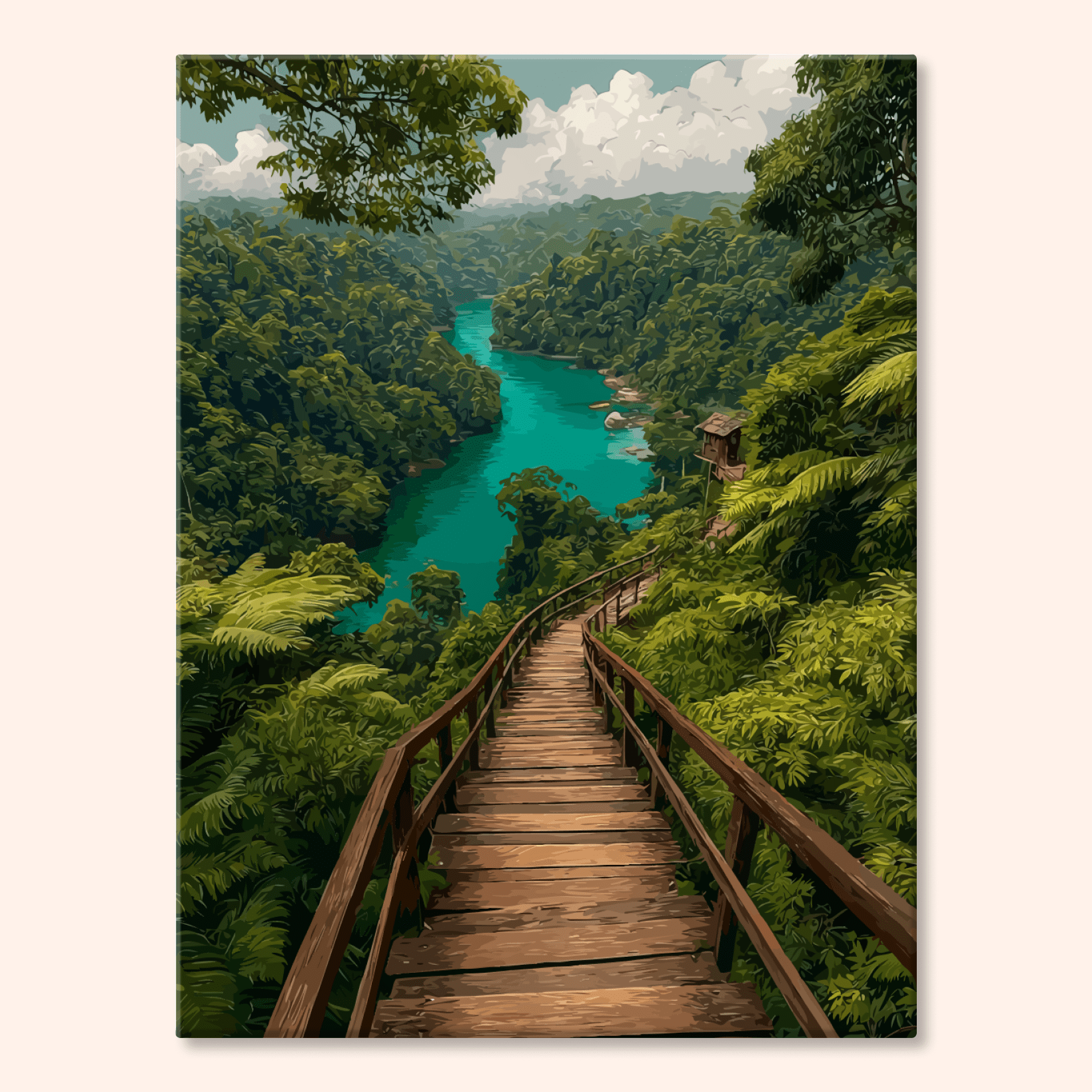 Paint by numbers - Emerald Descent - MyArt