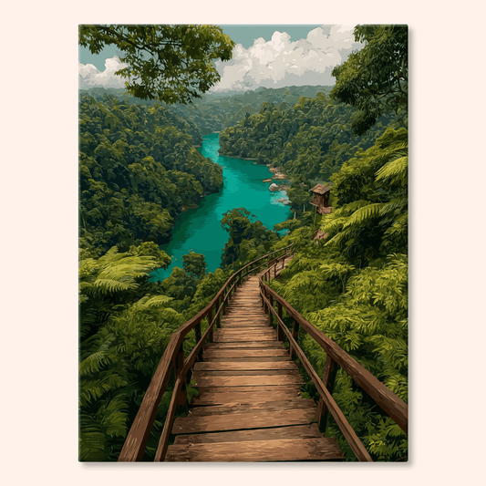 Paint by numbers - Emerald Descent - MyArt