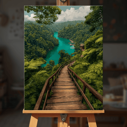 Paint by numbers - Emerald Descent - MyArt