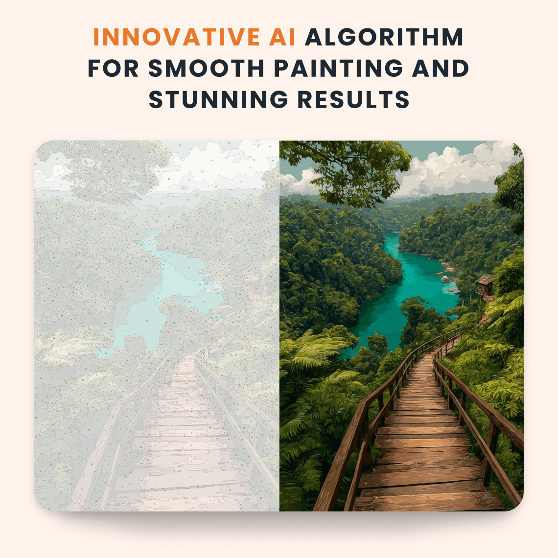 Paint by numbers - Emerald Descent - MyArt