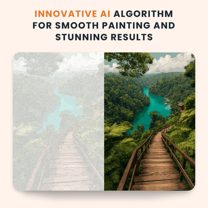 Paint by numbers - Emerald Descent - MyArt