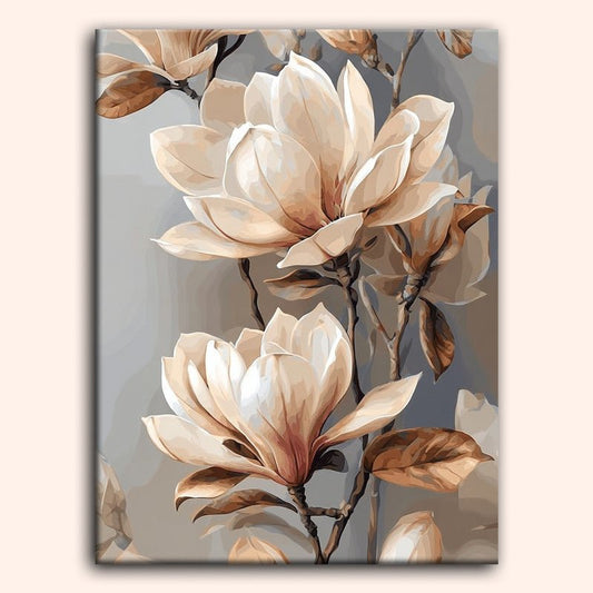 Paint by numbers - Faint Floral Curve - MyArt