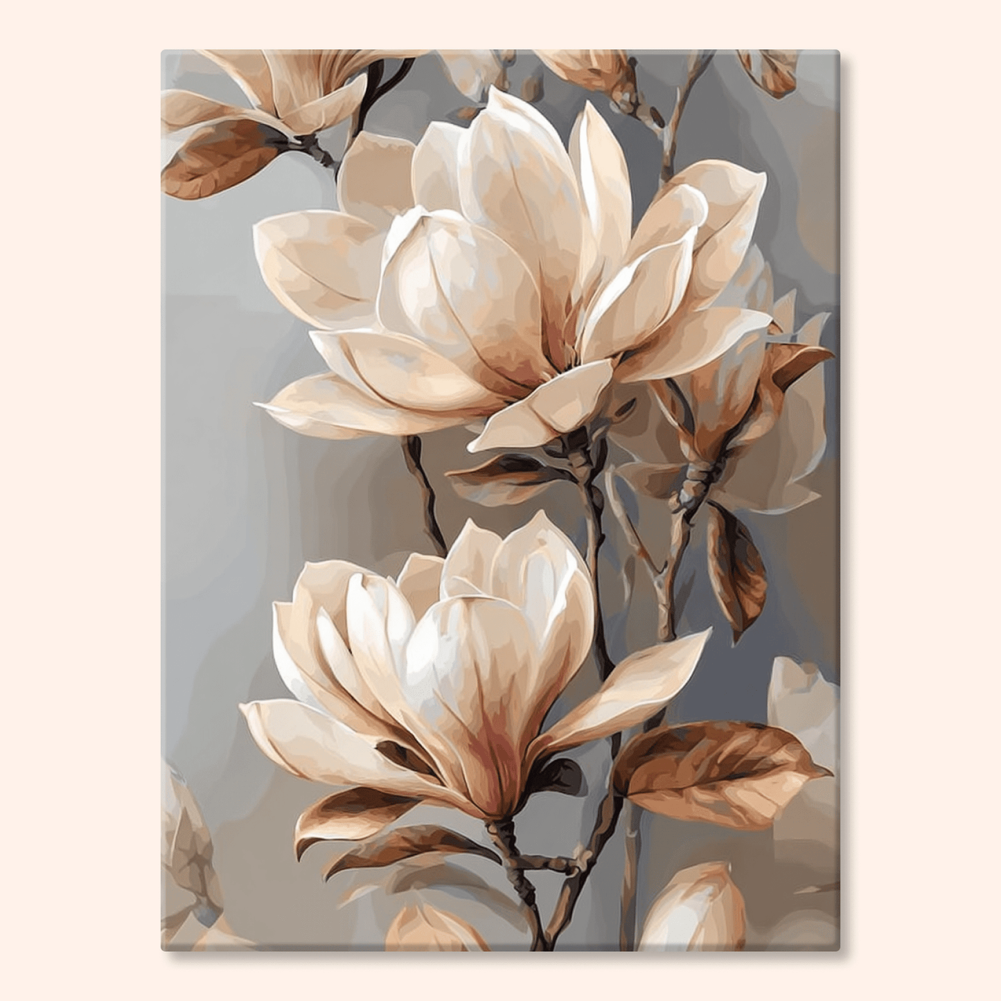 Paint by numbers - Faint Floral Curve - MyArt